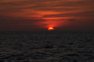 Tubbataha sunset over the ocean